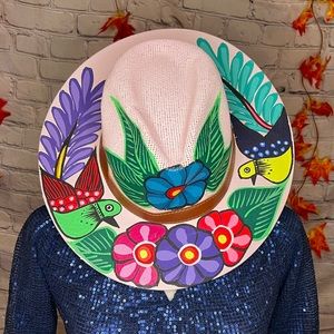 Tan hand painted sombrero
